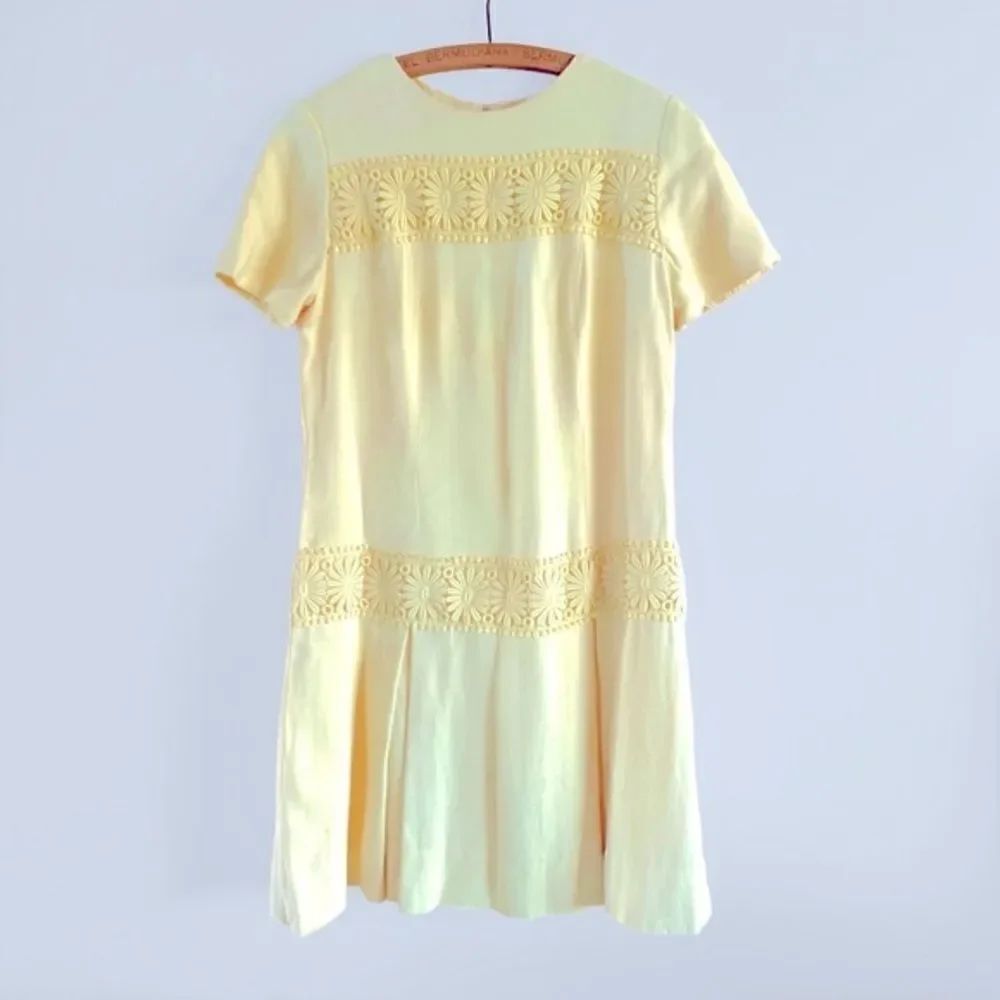 Vintage Henry Lee Mod Linen Daisy Dress